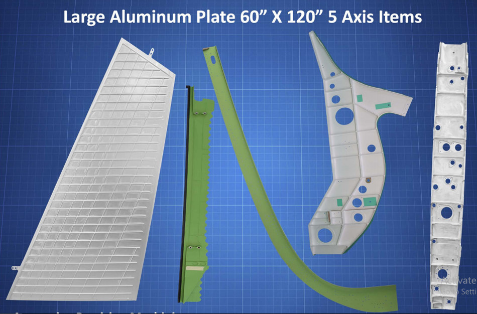 Large Aluminum Plate 60” X 120” 5 Axis Items Makino MAG 3.EX